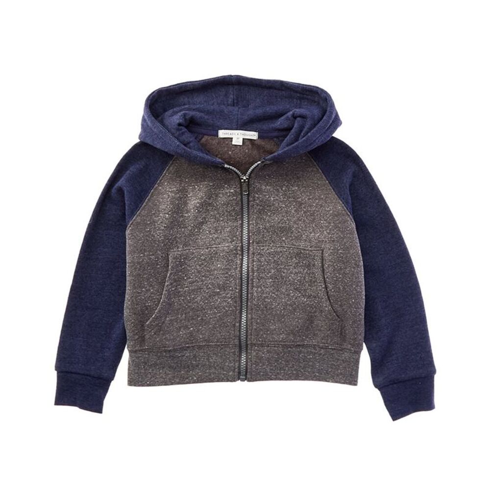 Threads 4 Thought Boys  Pacific Zip Hoodie, Grey